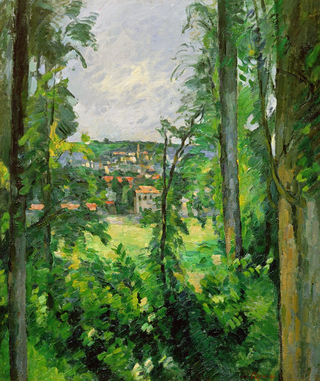 Auvers, vue des environs, vers 1875-77 - Paul Cézanne