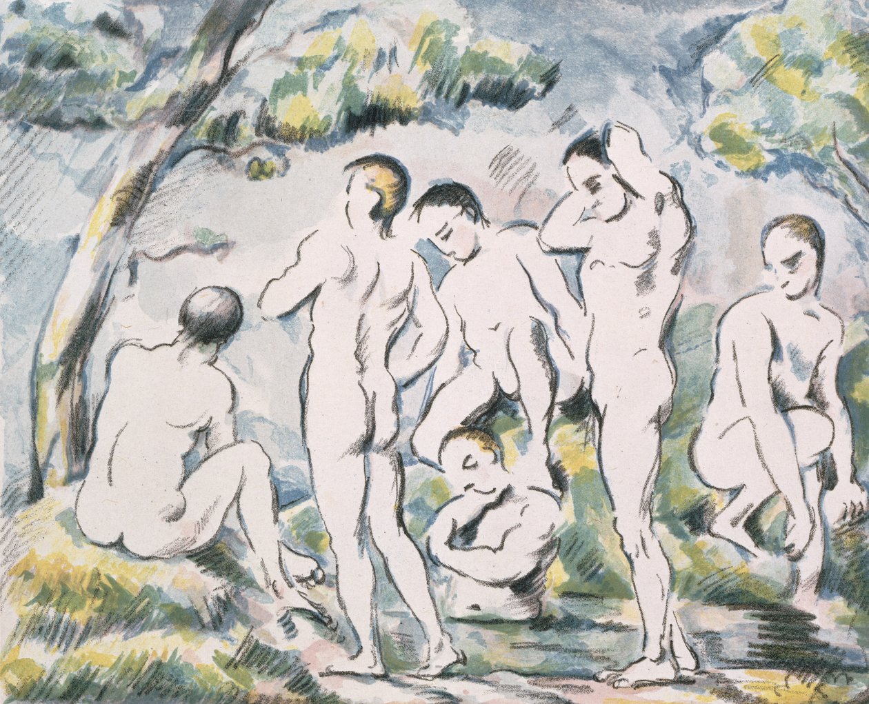 Baigneurs dans un paysage, 1898 - Paul Cézanne