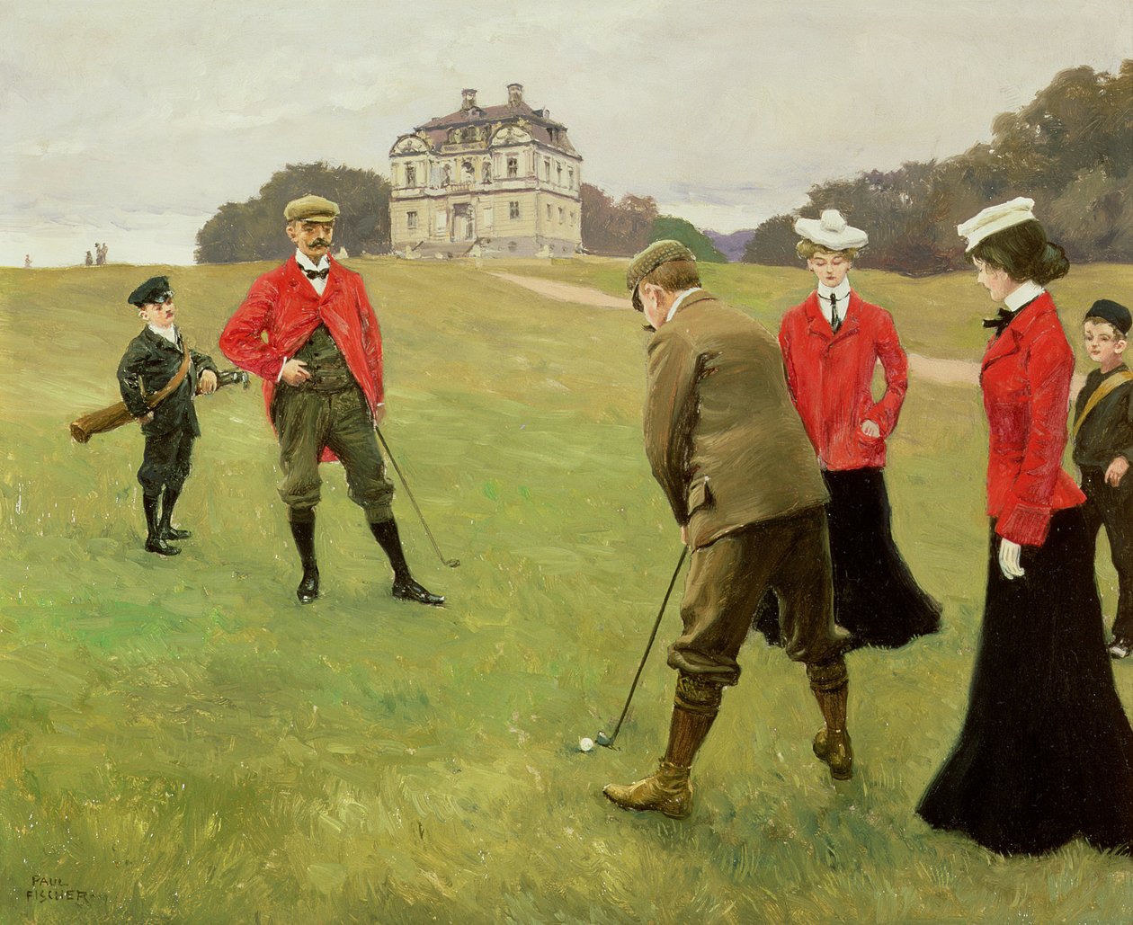 Joueurs de golf au Copenhagen Golf Club - Paul Fischer