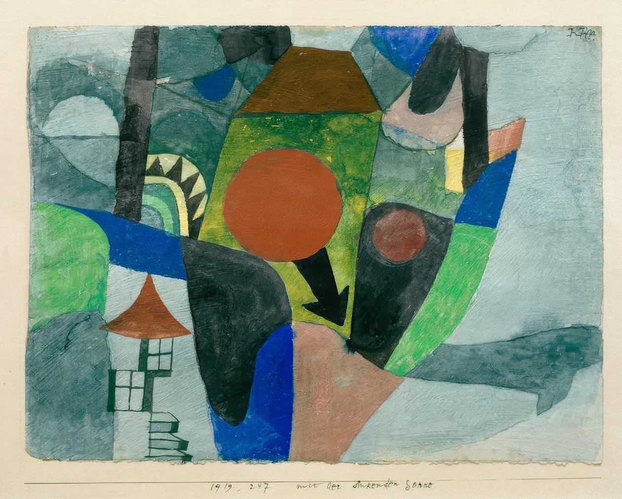 Paysage avec soleil couchant - Paul Klee
