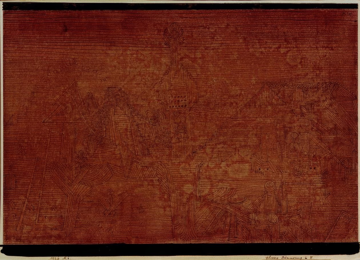 Crépuscule lourd à X - Paul Klee