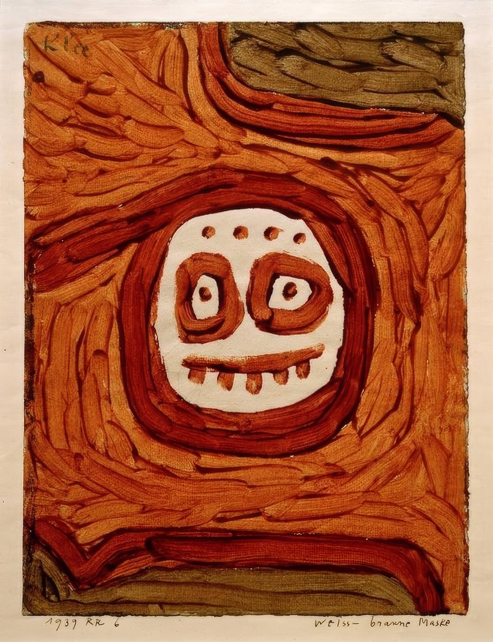 Masque blanc et brun - Paul Klee