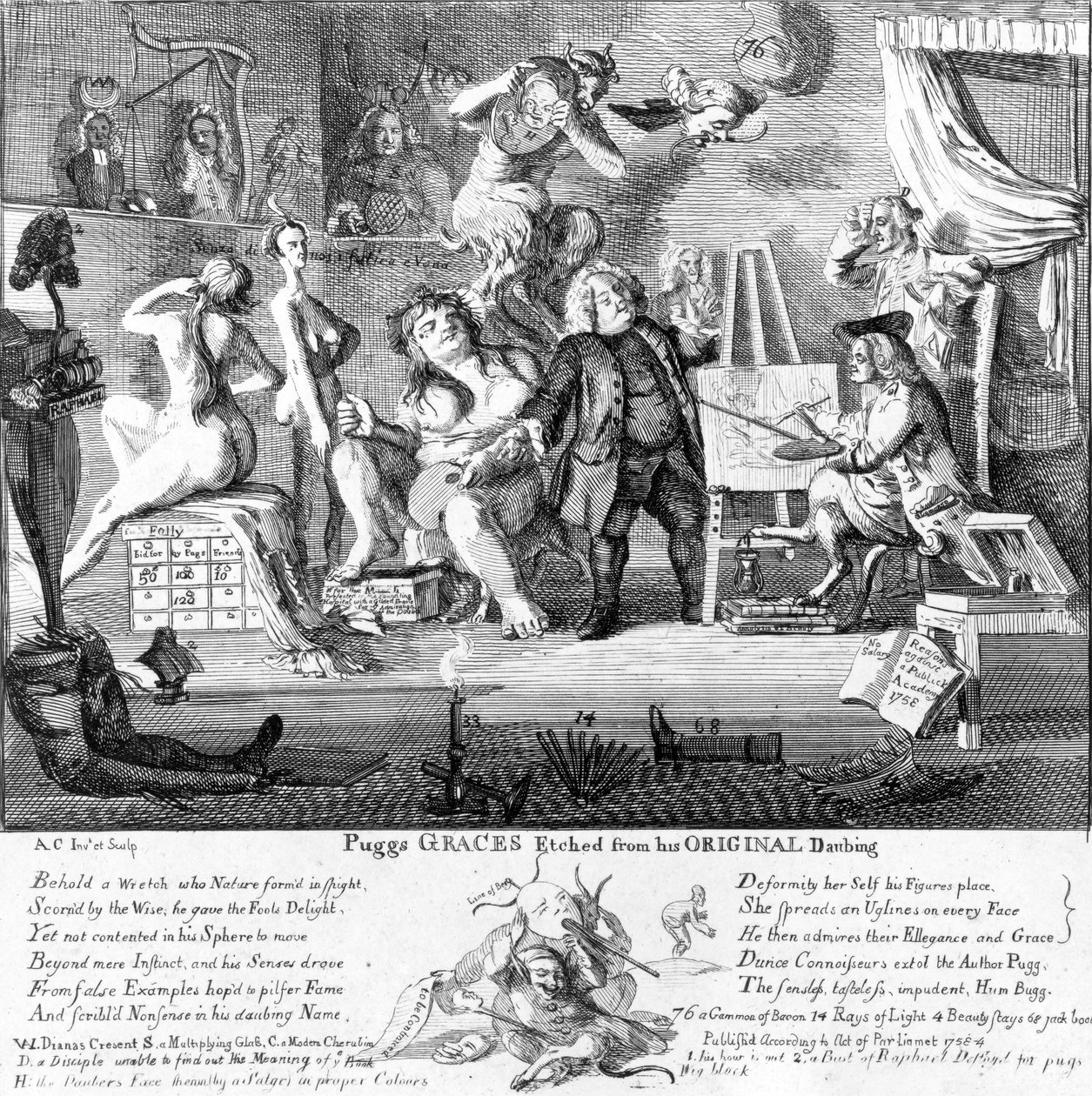 Les Grâces de Puggs gravées d