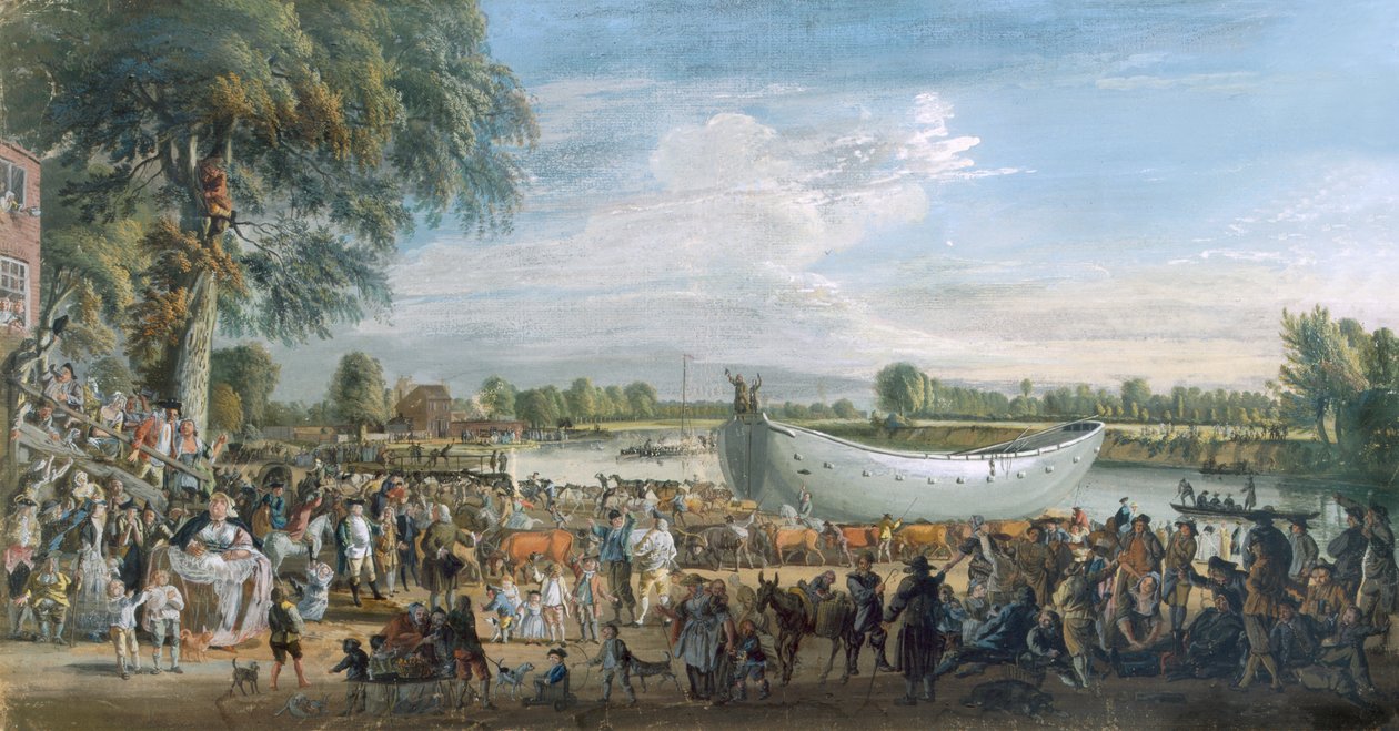 La jonque chinoise en route vers Virginia Water, vers 1753 - Paul Sandby
