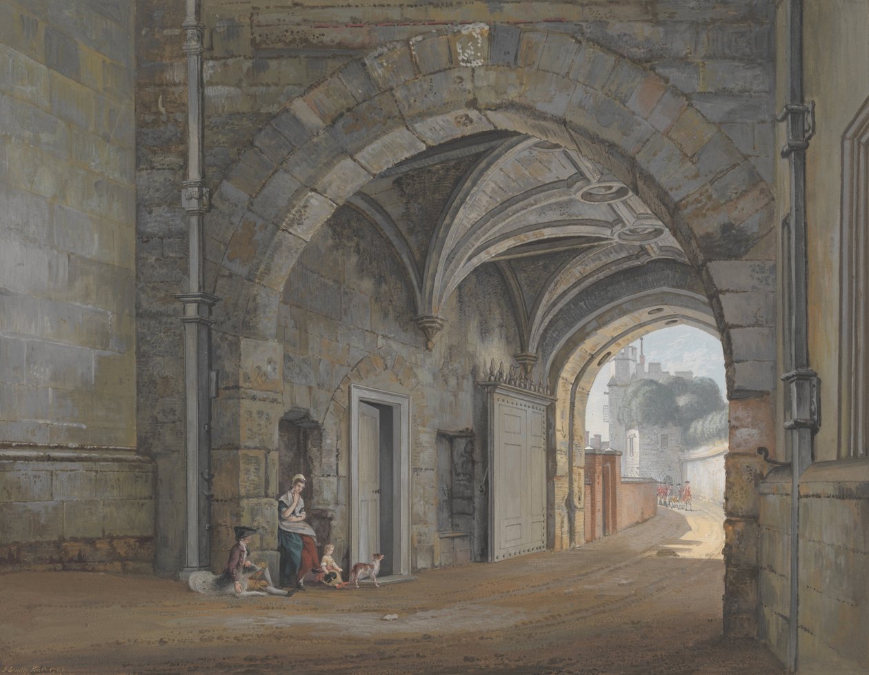 La porte de la reine Elizabeth - Paul Sandby