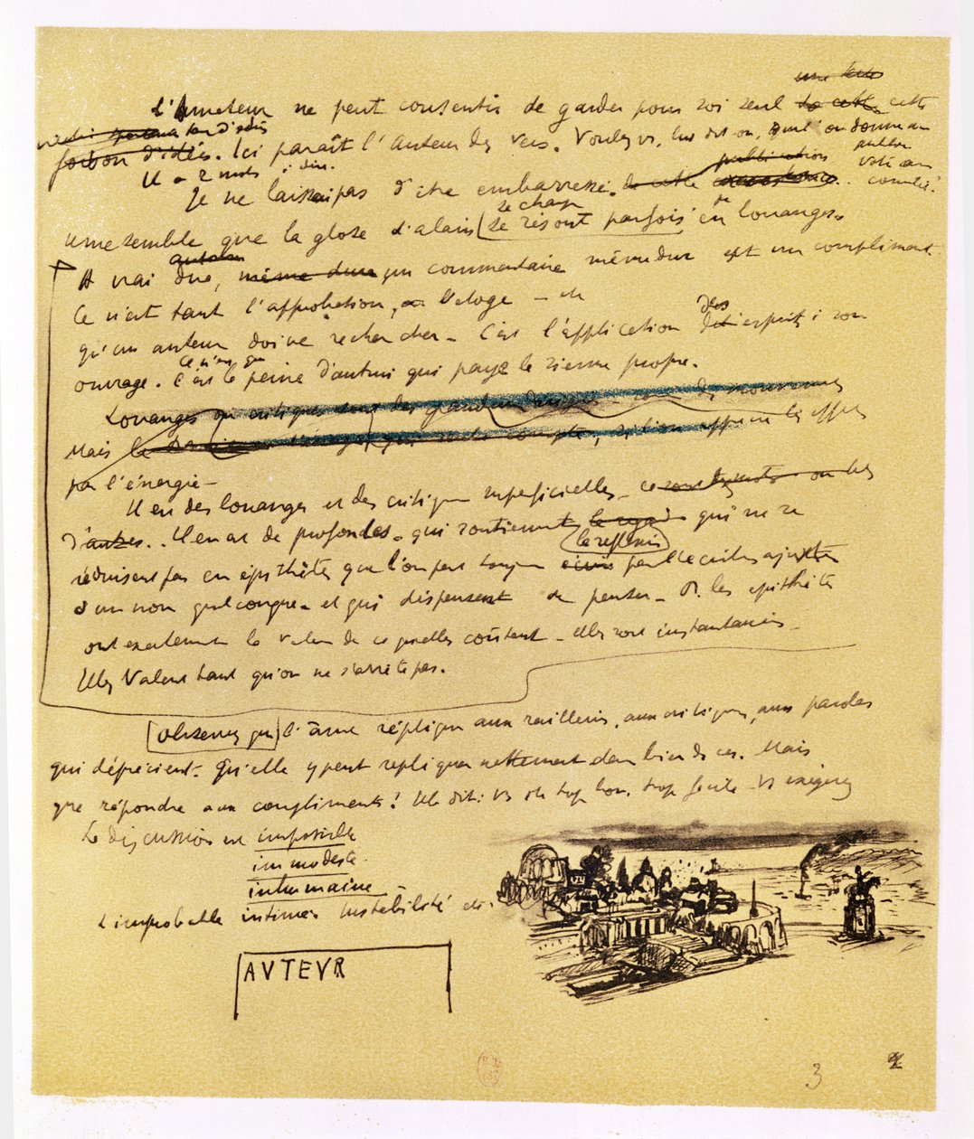 Page de brouillon de 