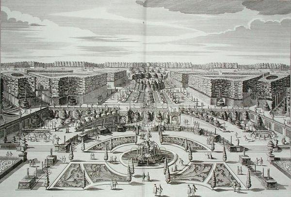 La Grande Cascade du Palais et Jardins de Plaisir Princier, Berlin, gravé par Karl Remshard, publié vers 1711-16 - Paul Decker