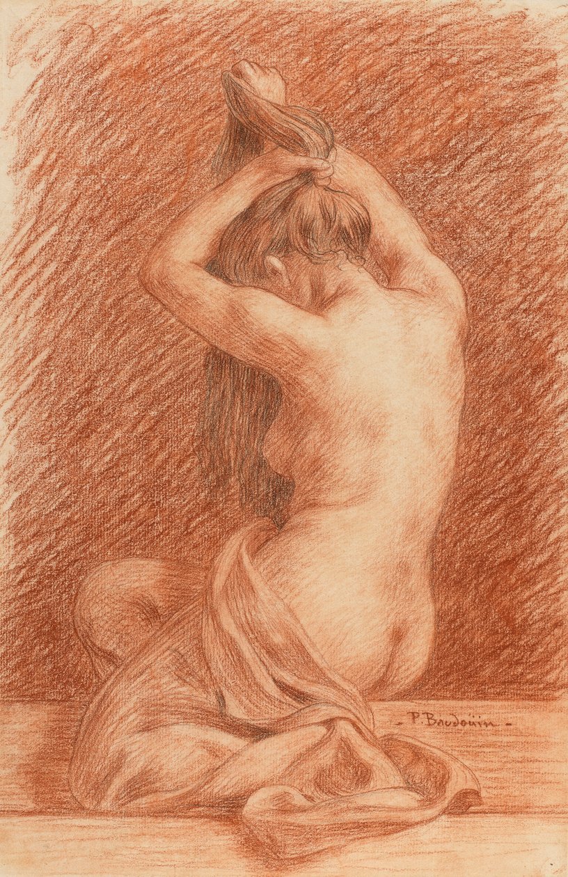 Figure féminine Habillage des cheveux - Paul Albert Baudouin