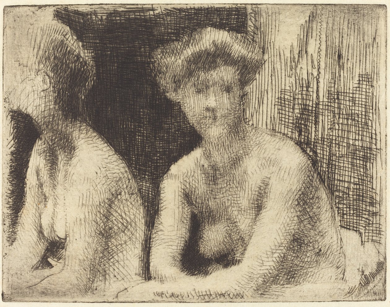 Femme nue auprès d