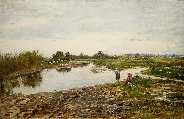 Paysage avec trois figures - Paul Baum