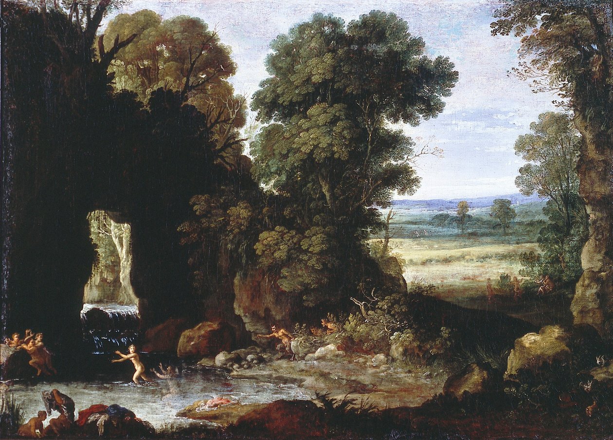 Paysage forestier avec nymphes et satyres - Paul Bril