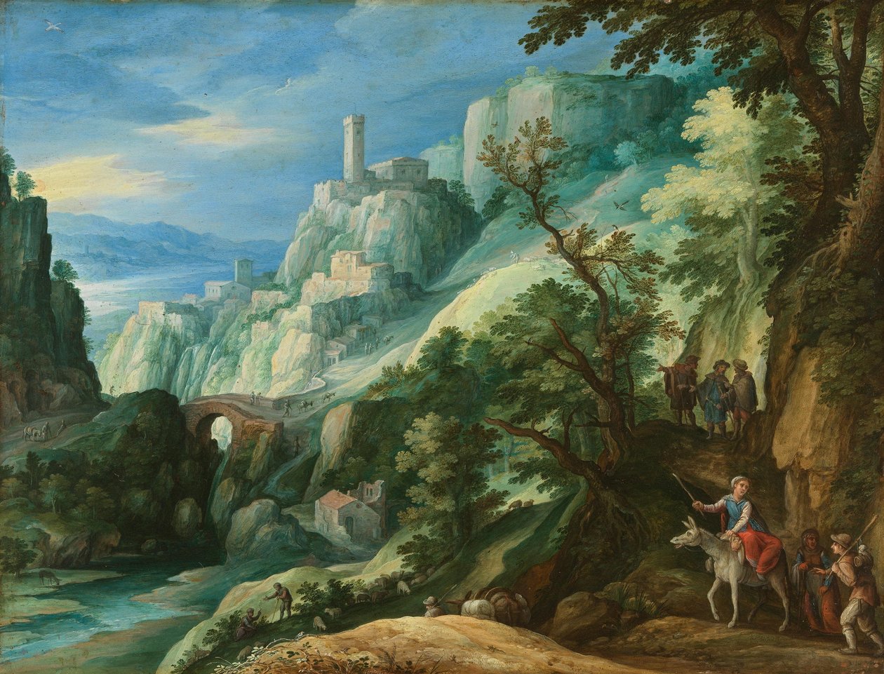 Paysage de montagne italien avec le chemin d