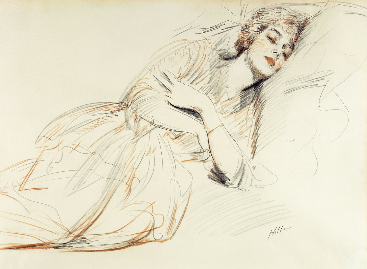 Femme Allongée - Paul Cesar Helleu
