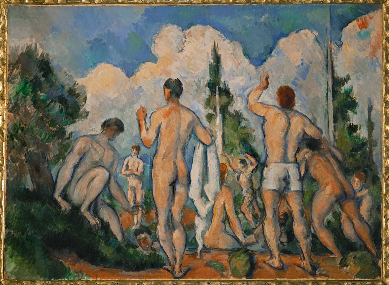Baigneurs (oil on canvas) - Paul Cezanne
