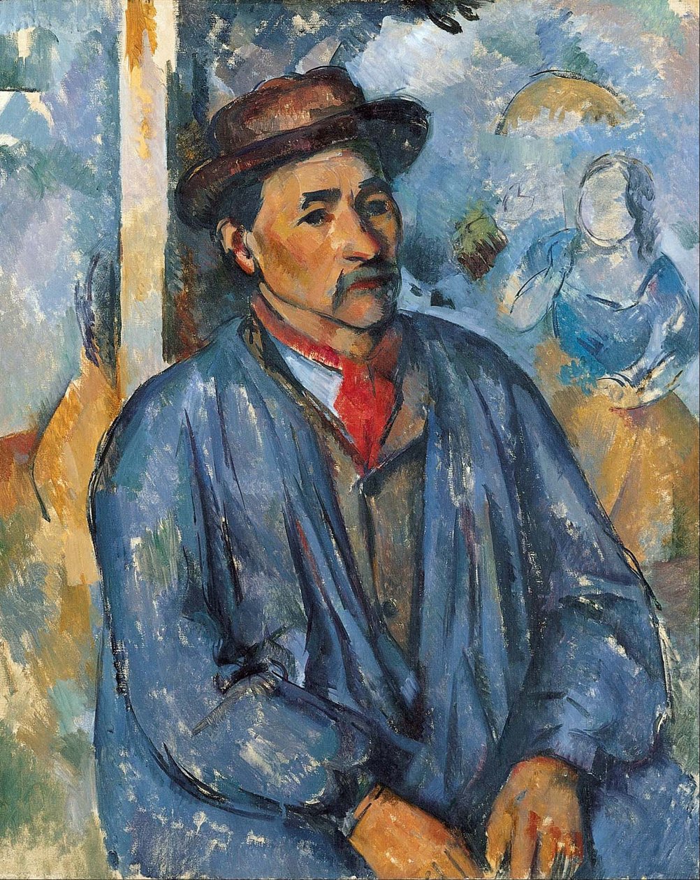Homme en blouse bleue - Paul Cézanne