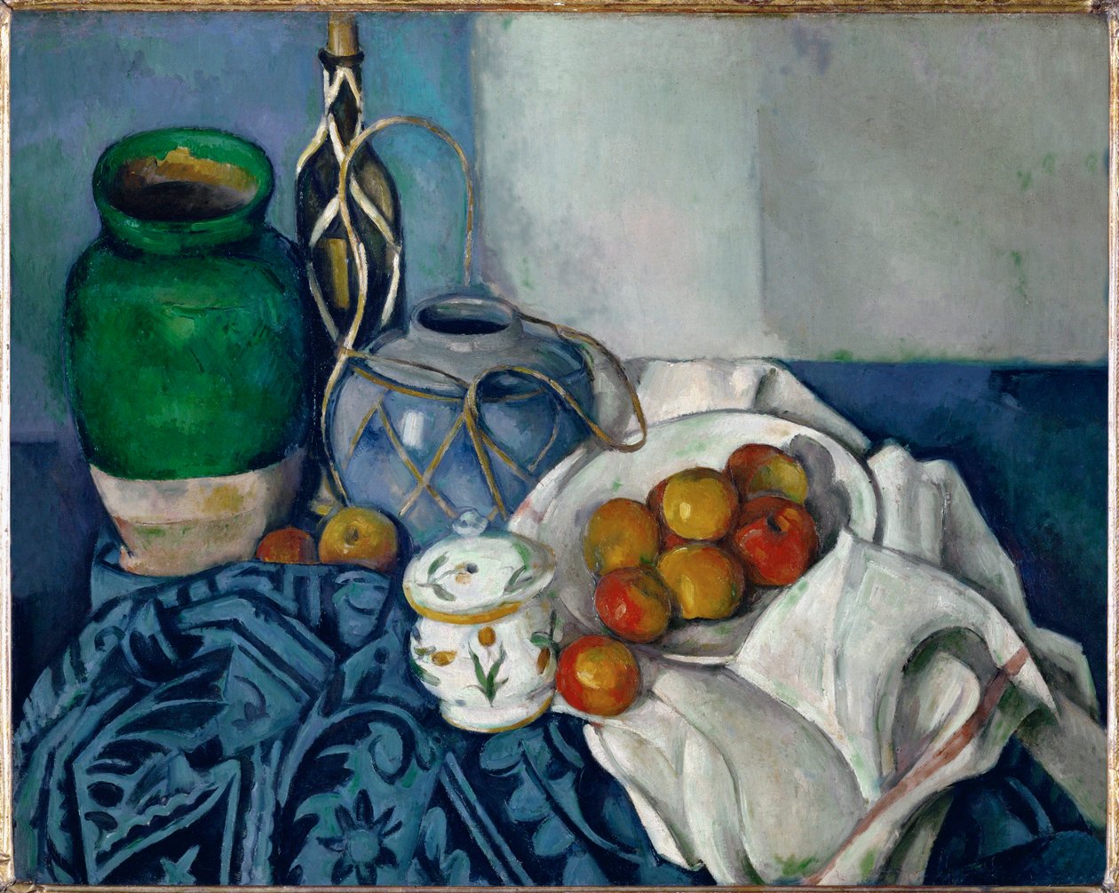 Nature morte aux pommes (huile sur toile) - Paul Cezanne