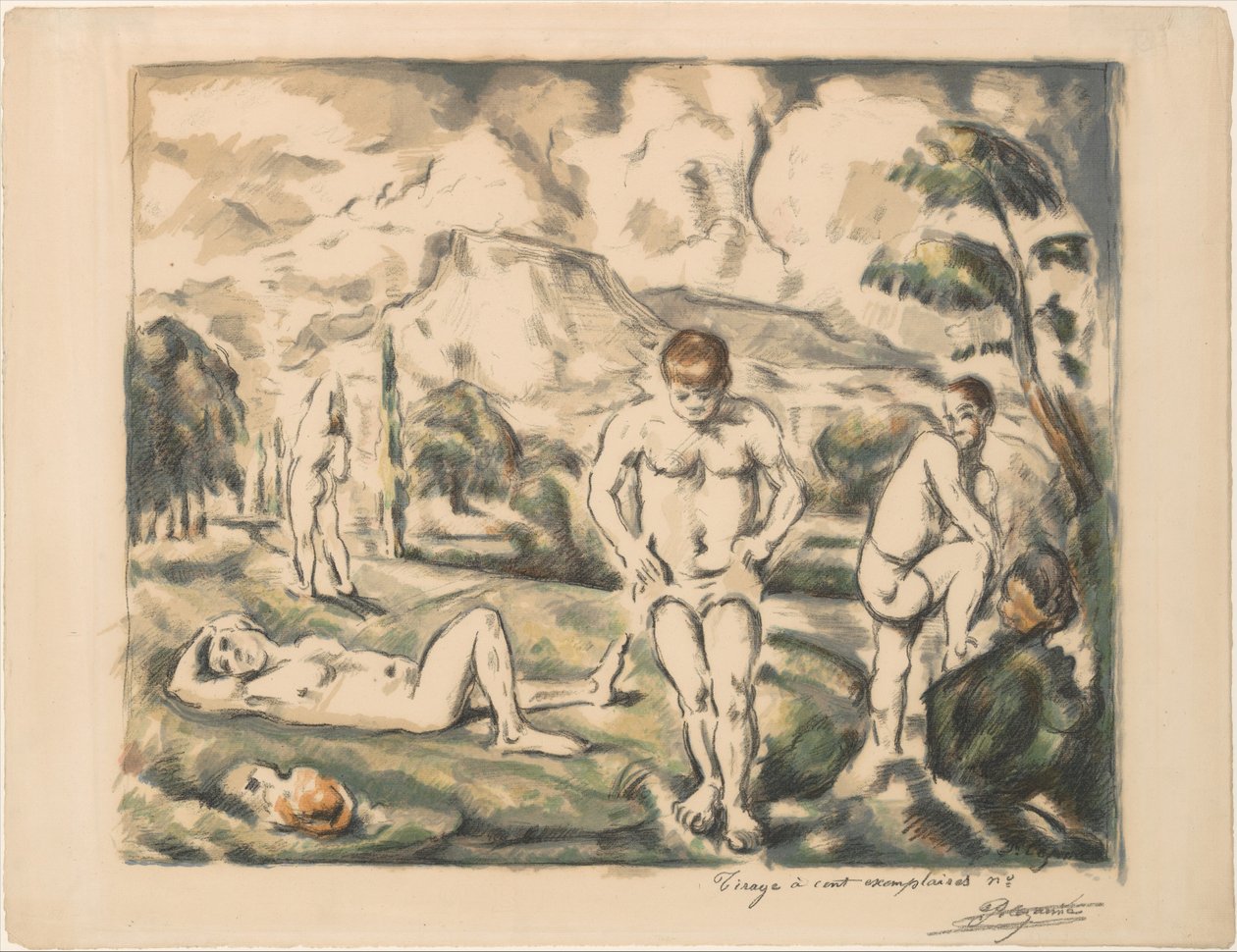 Les Grandes Baigneuses (Les Baigneurs) - Paul Cézanne