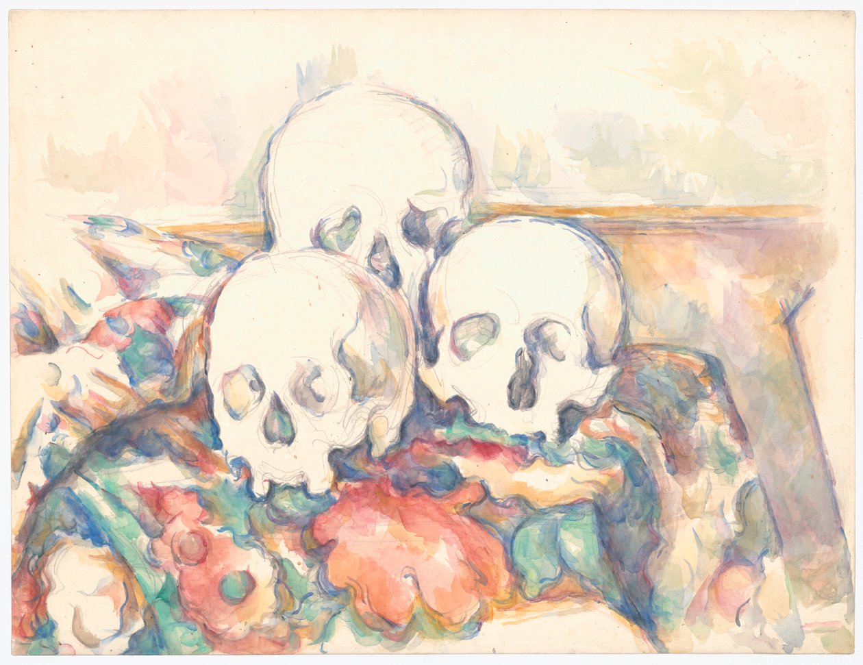 Les trois crânes - Paul Cézanne