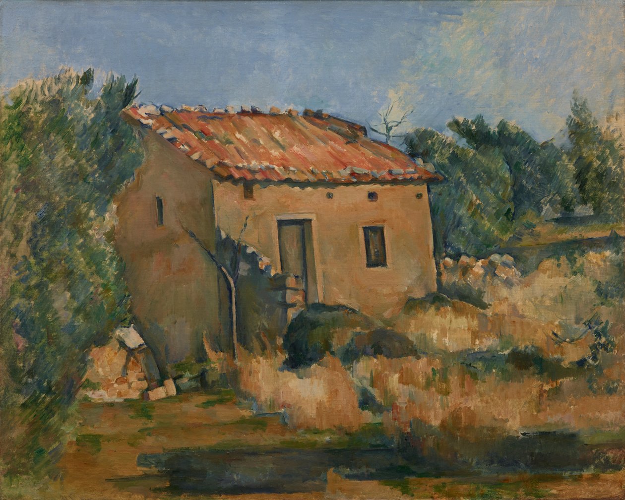 French: Maison dans la campagne aixoise Abandoned House near Aix-en-Provence - Paul Cézanne