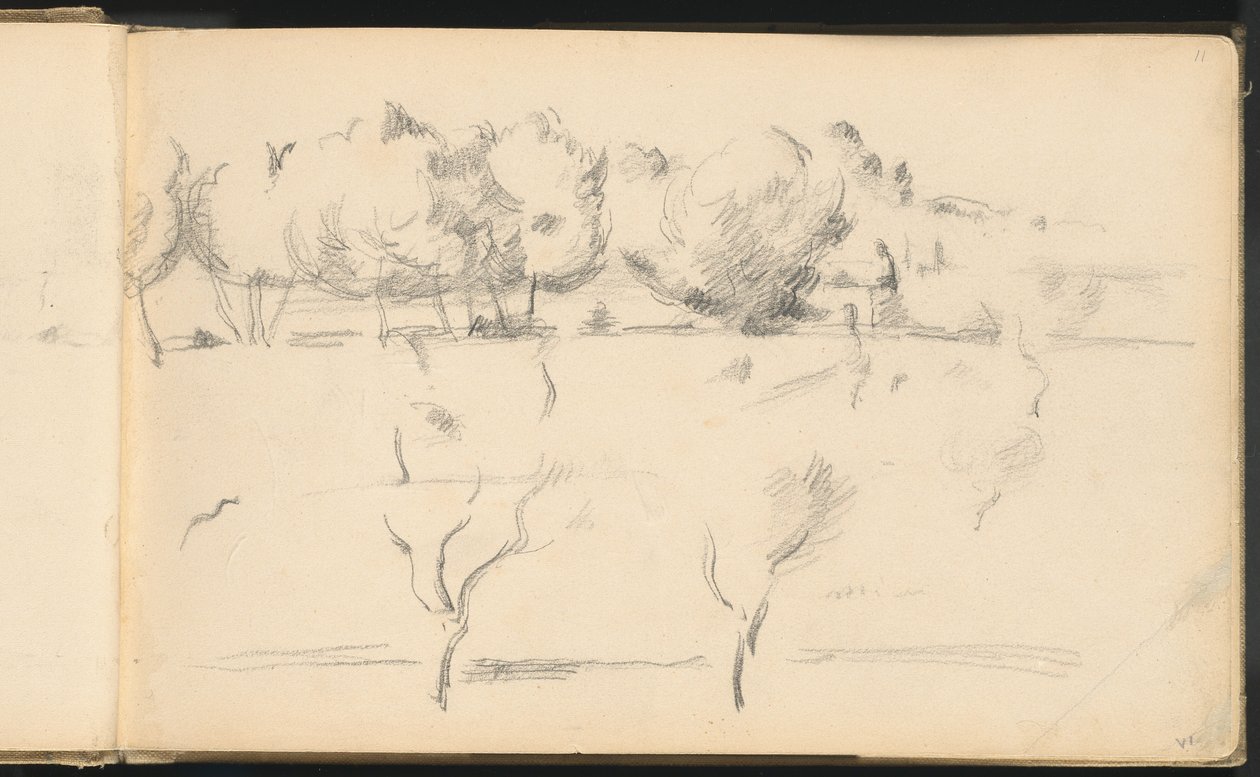 Paysage avec arbres - Paul Cézanne