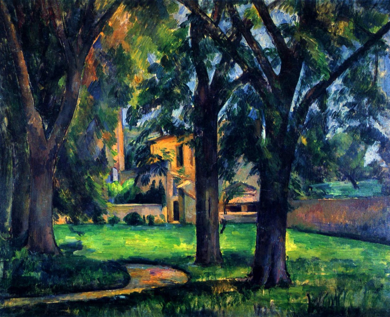 Marronniers et ferme du Jas de Bouffan - Paul Cézanne