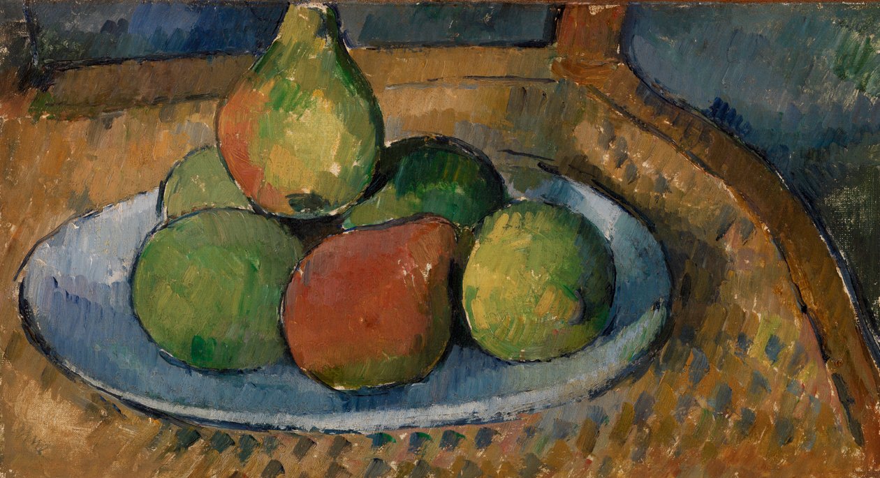 Assiette de fruits sur une chaise - Paul Cézanne