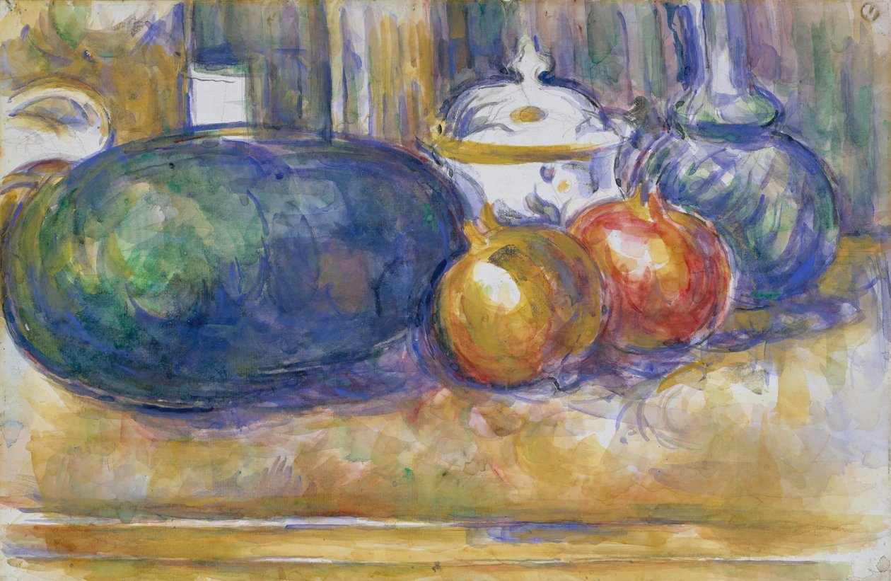 Nature morte avec une pastèque et des grenades, 1900-1906 - Paul Cézanne