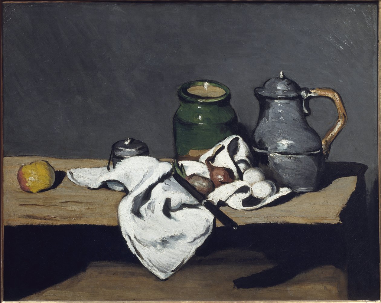 Nature morte avec une bouilloire - Paul Cézanne