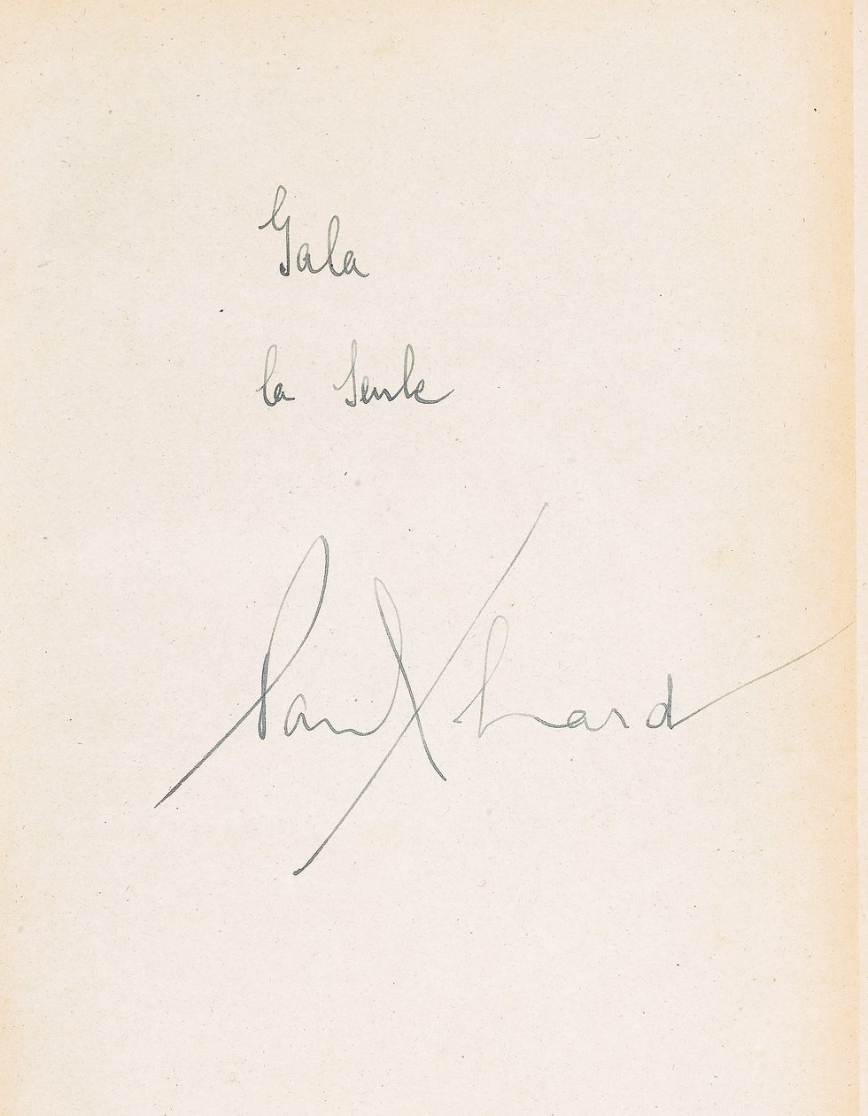 Dédicace manuscrite dans L