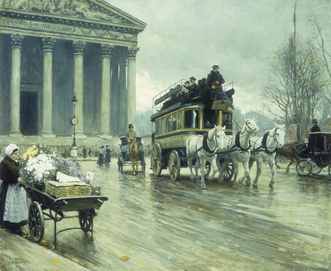 Le Boulevard à la Madeleine, Paris - Paul Fischer