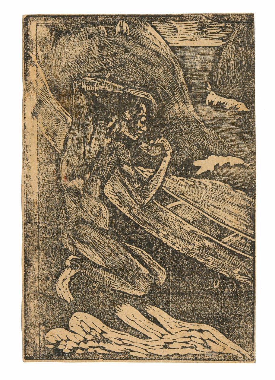 Pêcheur buvant à côté de son canoë - Paul Gauguin