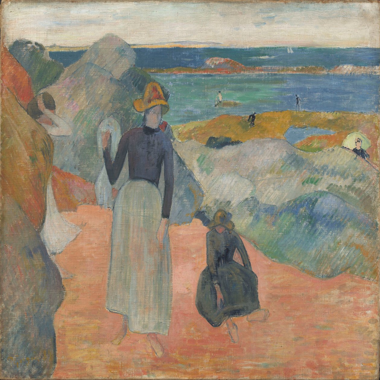 À la plage, en Bretagne - Paul Gauguin