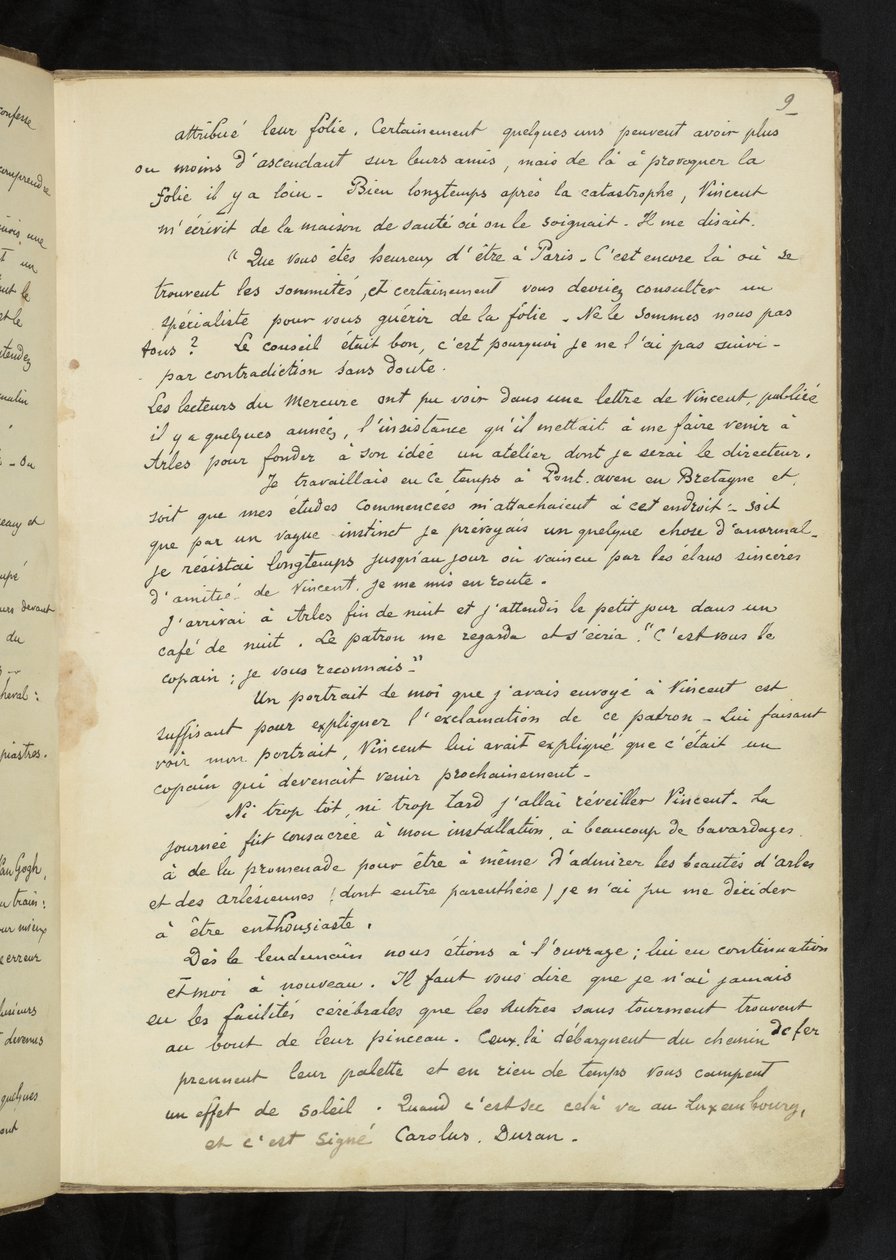 Avant et après - Description du séjour de Gauguin chez Vincent van Gogh à Arles (P. 9) - Paul Gauguin