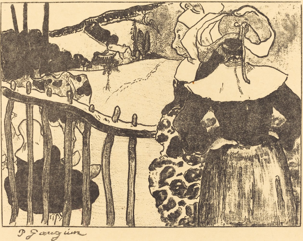 Bretonnes à la barrière - Paul Gauguin