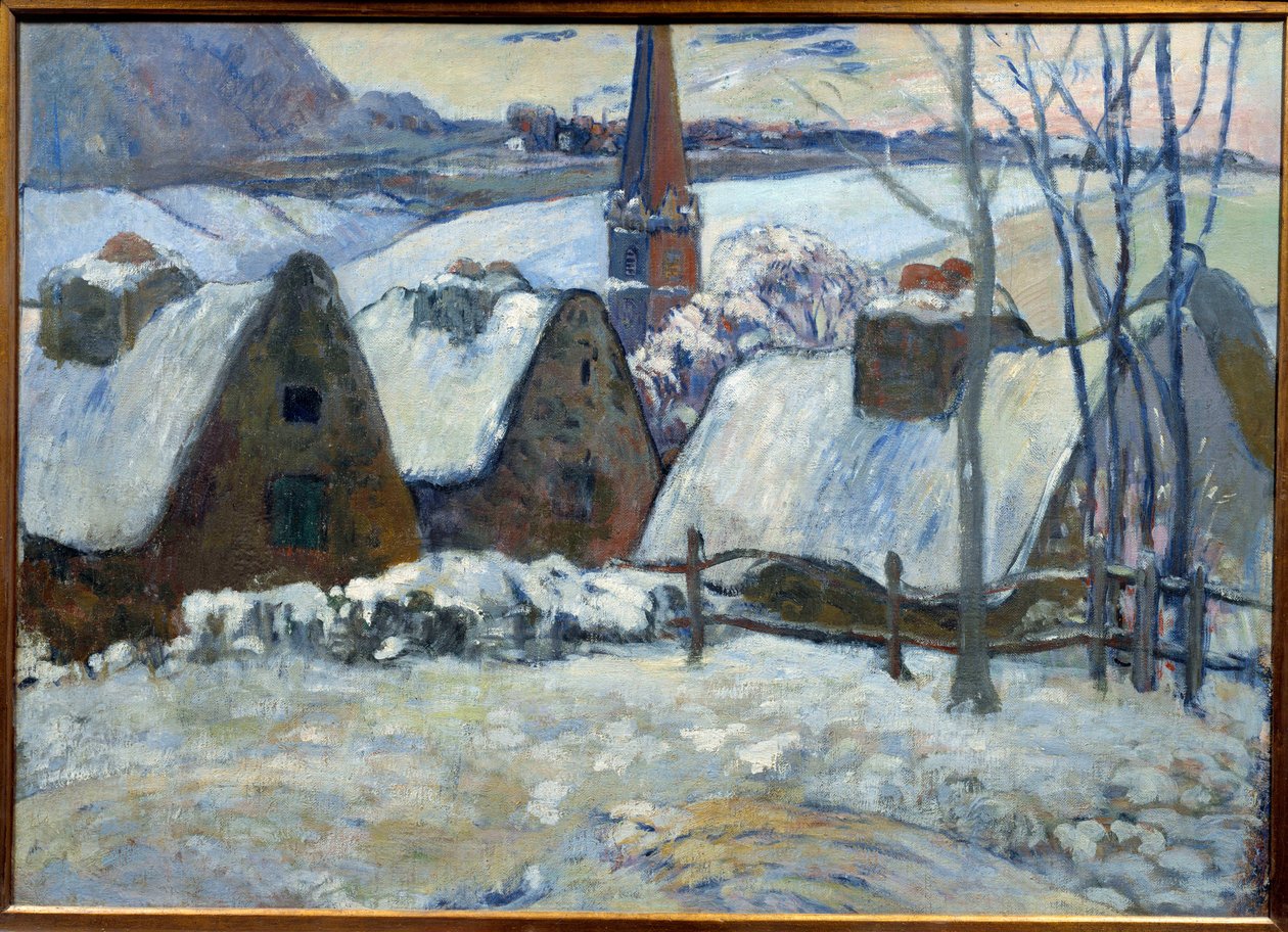 Village breton sous la neige en 1894 - Paul Gauguin