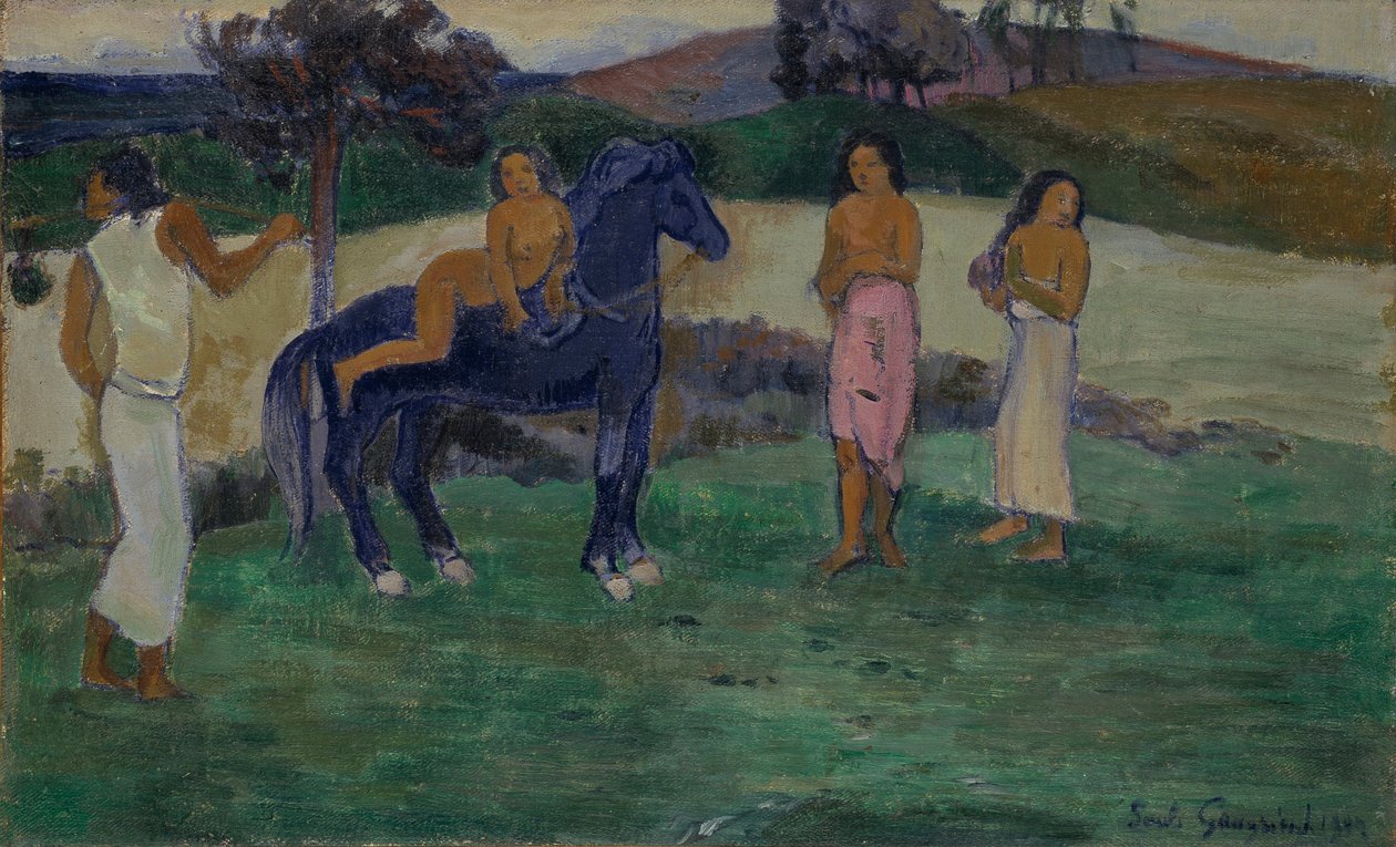 Composition avec figures et un cheval, 1902 - Paul Gauguin