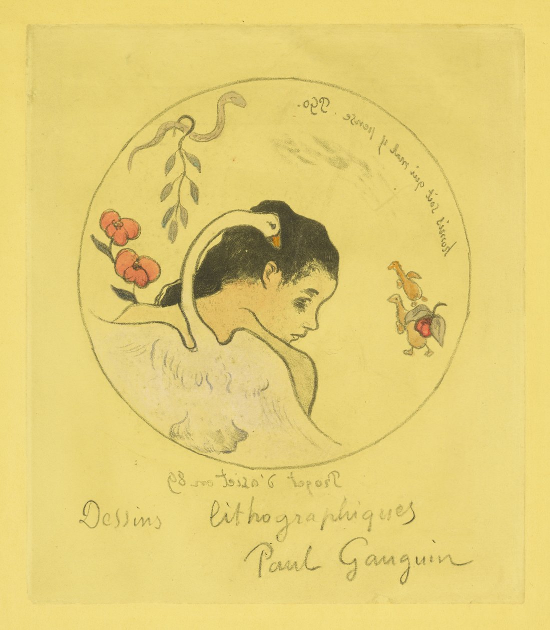 Design pour une assiette en porcelaine, 1889 - Paul Gauguin