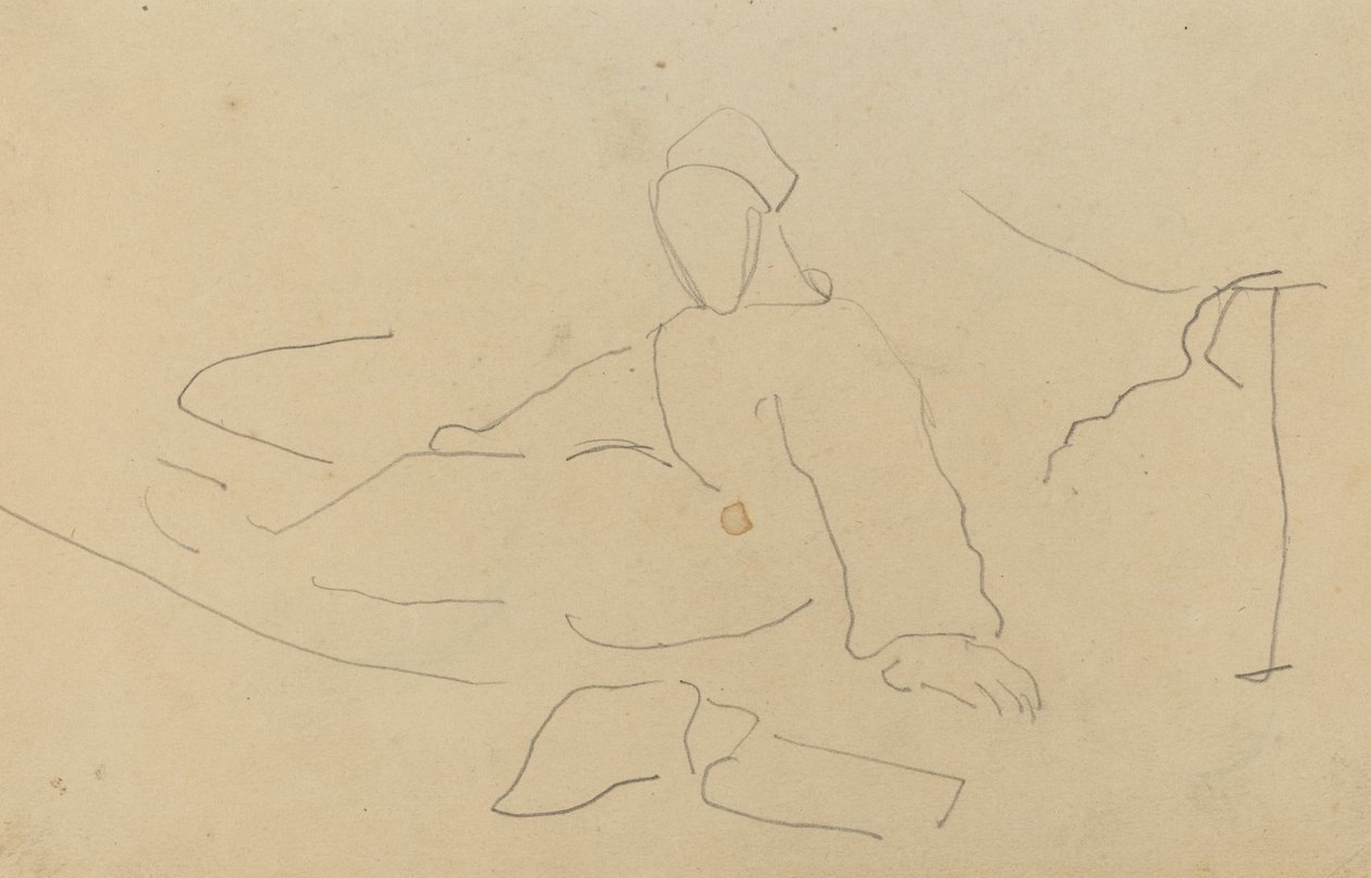 Figure assise par terre [recto] - Paul Gauguin