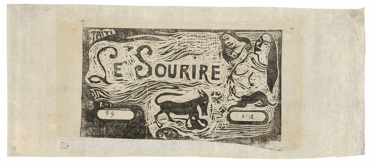Renard, bustes de deux femmes et un lapin, en-tête pour Le sourire - Paul Gauguin