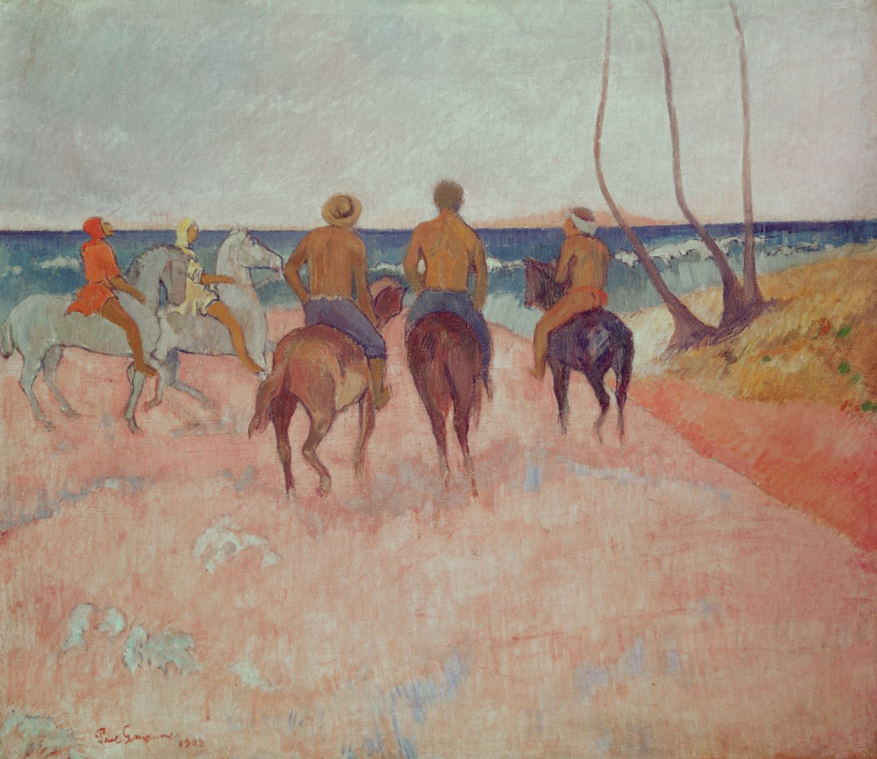 Cavalier sur la plage (Hiva Hoa) - Paul Gauguin