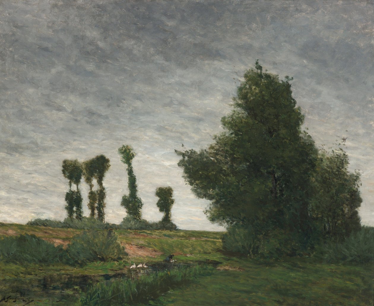 Paysage avec peupliers - Paul Gauguin