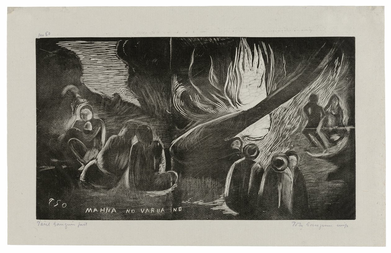 Mahna no varua ino (Le Diable parle), de la suite Noa Noa - Paul Gauguin