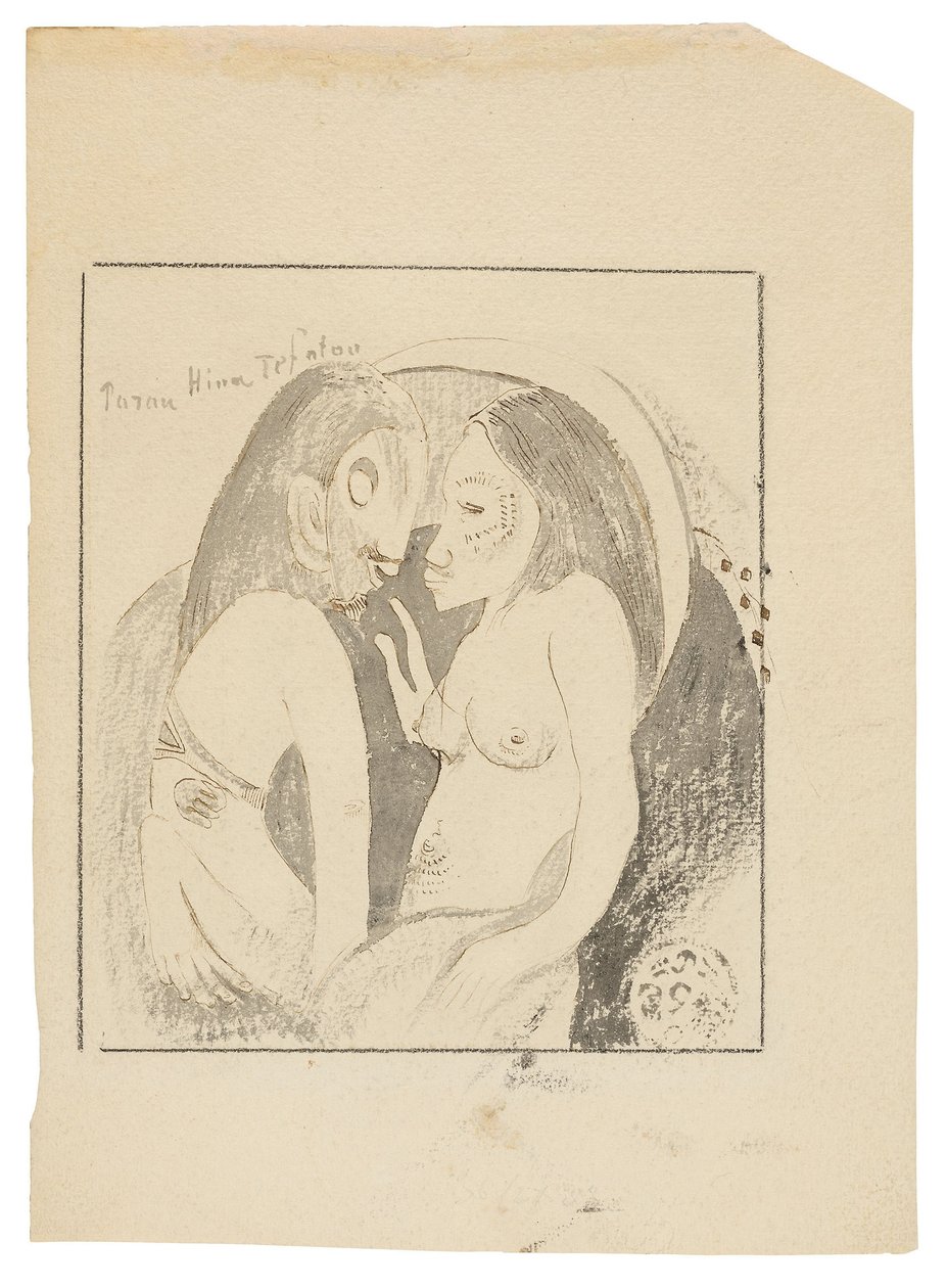 Parau Hina Tefatou (Paroles entre la Déesse de la Lune et le Dieu de la Terre) - Paul Gauguin