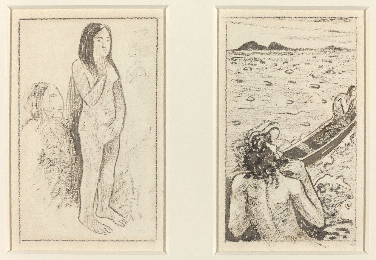Parau No Te Varau Ino (gauche); Légende tahitienne (droite) - Paul Gauguin