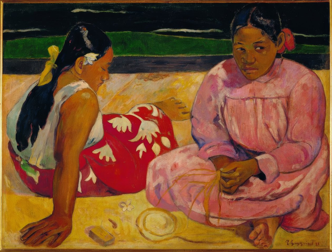 Femmes tahitiennes sur la plage (détail) - Paul Gauguin