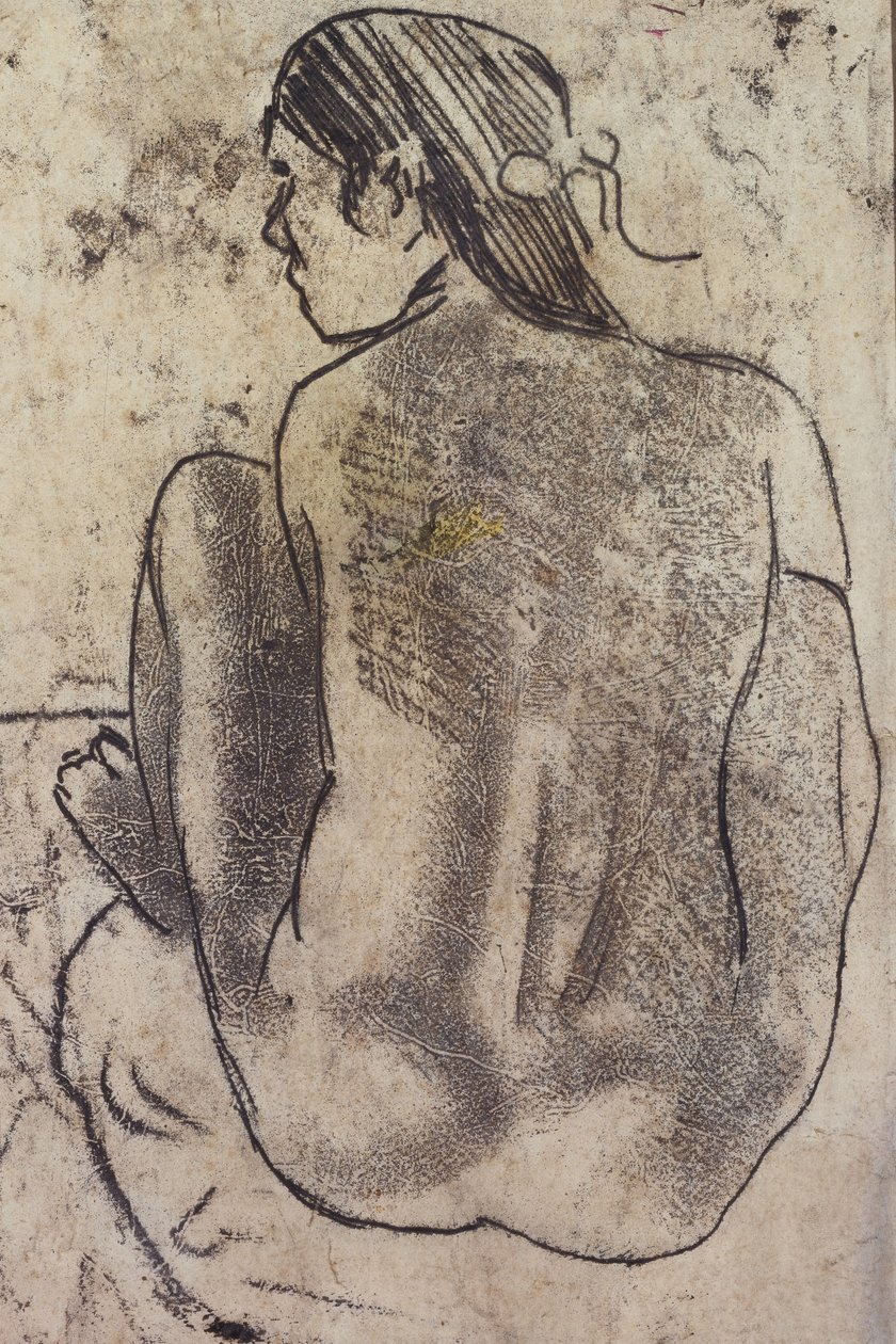 Nu tahitien assis de dos, vers 1902 - Paul Gauguin