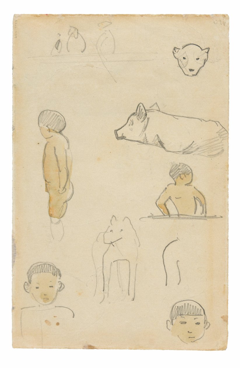Esquisses de figures debout et d