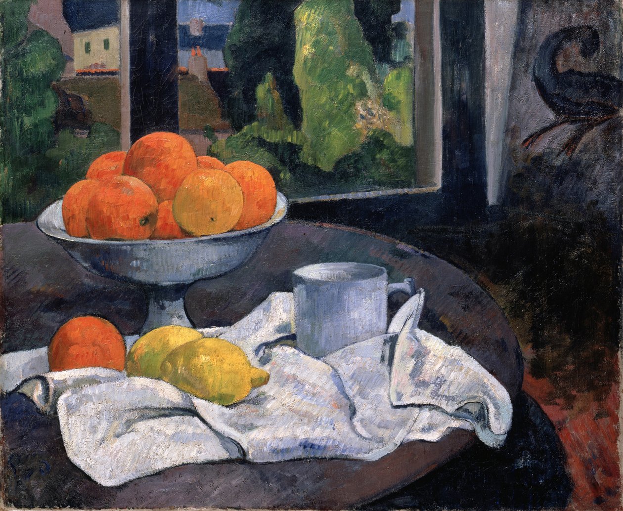 Nature morte avec bol de fruits et citrons - Paul Gauguin
