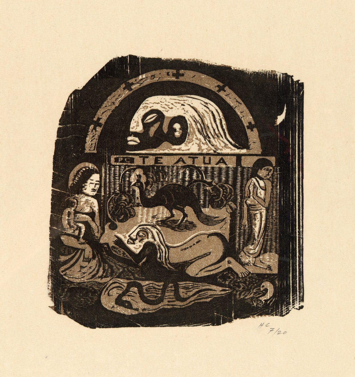 Te atua (Le Dieu), de la suite des dernières gravures sur bois - Paul Gauguin