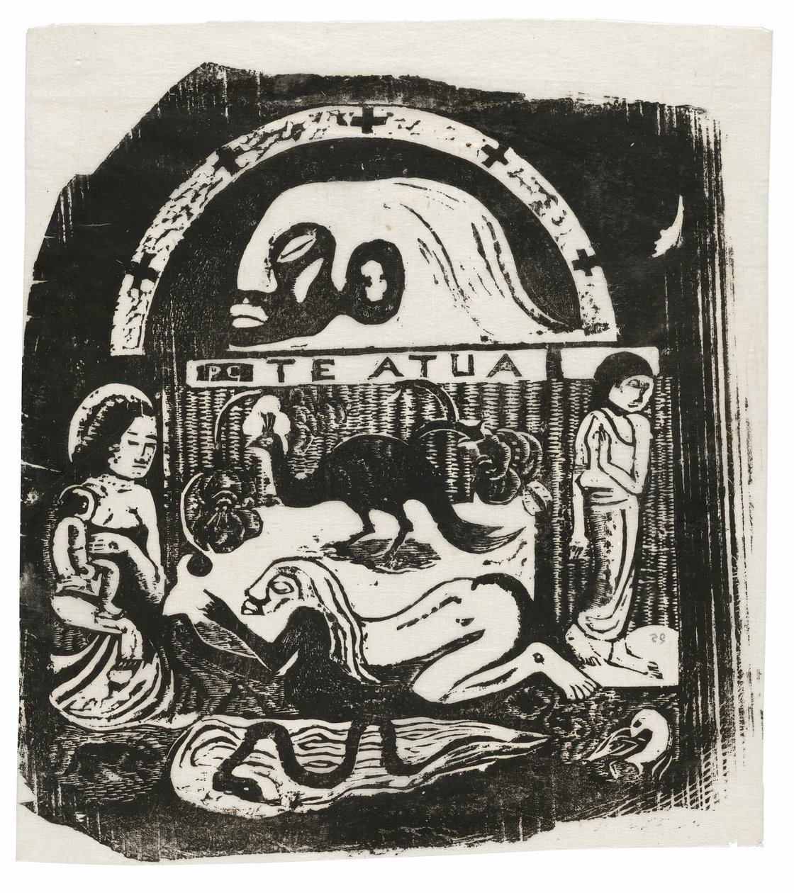 Te atua (Le Dieu), de la suite des dernières gravures sur bois - Paul Gauguin